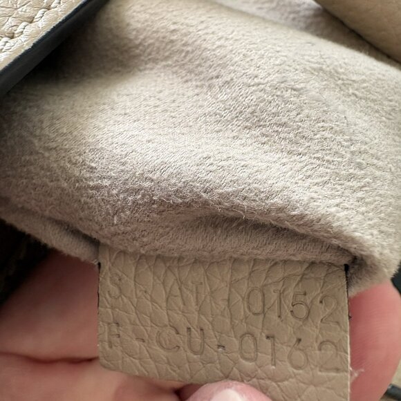 Celine Drummed Calfskin Micro Luggage Tote Dune Taupe Beige Authentic - Picture 4 of 16